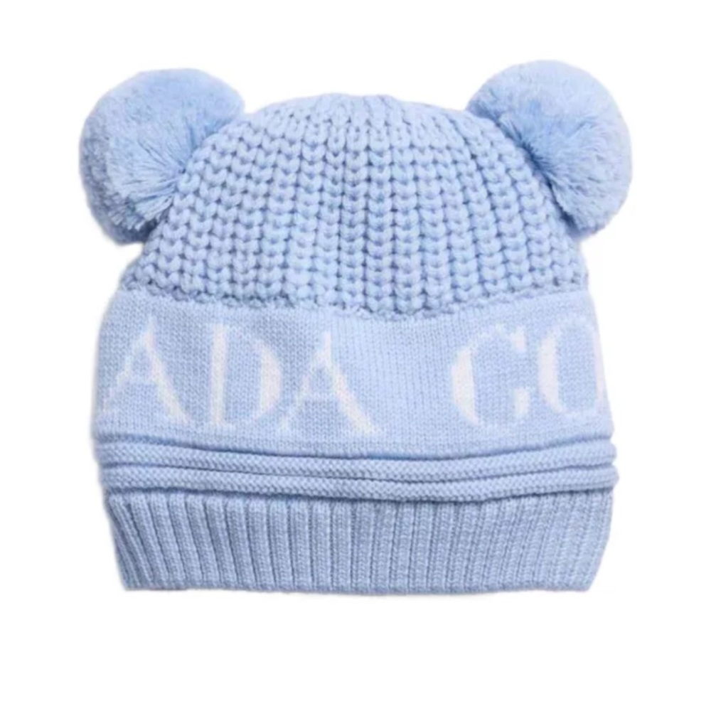 SOLD Canada Goose Kids Light Blue Pom Pom Hat